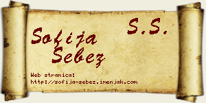 Sofija Šebez vizit kartica